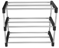 Полка для обуви SHEFFILTON SHT-SR6 пластик/металл черный/хром лак (915690)