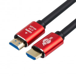 Кабель HDMI ATCOM (АТ5941) Кабель HDMI 2М (Red/Gold, в пакете) VER 2.0