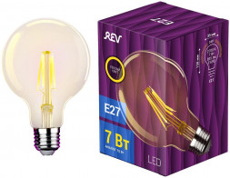 Лампа светодиодная REV 32434 8 G95 7Вт E27 2700K