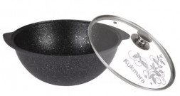 Казан KUKMARA кго47а а/пр литой 4,5л д/плова стекл/кр Granit ultra original