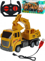 Игрушка NO NAME Машинка на р/у Экскаватор (23,5х8х19,5 см)(свет,3,7В в к-те,2*АА не в к-те,в кор.) ( Арт. 2171158)