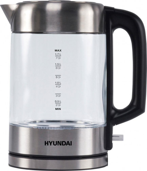 HYUNDAI HYK-G6405 1.7л. 2200Вт черный/серебристый (стекло)