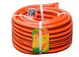 Шланг ГИДРОАГРЕГАТ Шланг поливочный Д=3/4" (25м) арм., 3-х слойный оранжевый с полосой