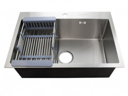 Мойка врезная FABIA PROFI 65453 Мойка врезная 65х45 см толщина 3,0х0,8 мм, глубина 200 мм+ большой сифон с переливом+корзина