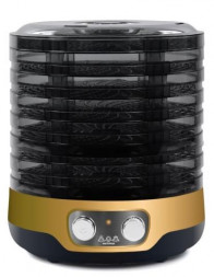 Сушилка для овощей и фруктов МАСТЕРИЦА EFD-3070 черно-золотистый 7 тонированных поддонов+2 поддона для пастилы в подарок