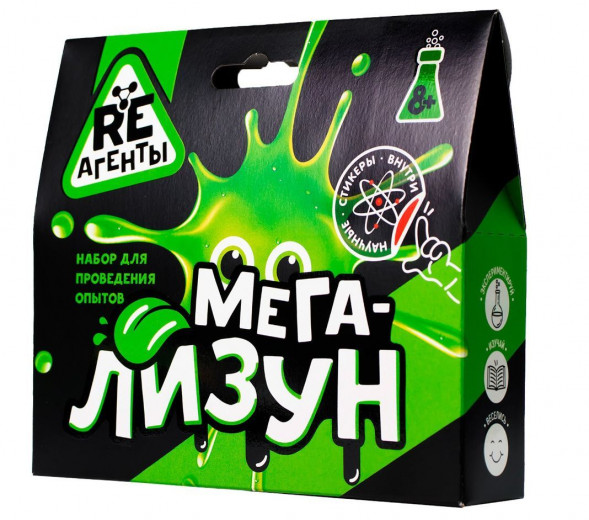 Игрушка RE-АГЕНТЫ EX005T Игрушка: Научно-познавательный набор &quot;Мега-Лизун&quot;, зеленый