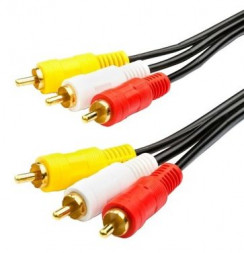 Аудиокабель EXPLOYD EX-K-1402 Кабель 3 RCA-3 RCA 2.0M чёрный