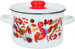 Кастрюля APPETITE эмал цил Паприка 2,9л ТМ