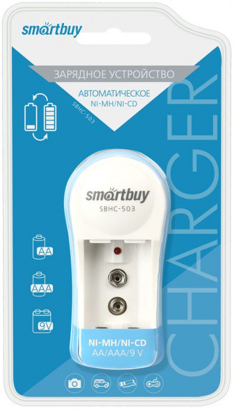 ЗУ д/аккумулятора SMARTBUY (SBHC-503) ЗУ для Ni-Mh/Ni-Cd аккумуляторов 503