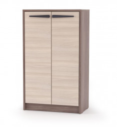 Тумба для обуви МЕБЕЛЬ-КОМПЛЕКС Оптима Тумба для обуви высокая Шимо темный/Шимо светлый