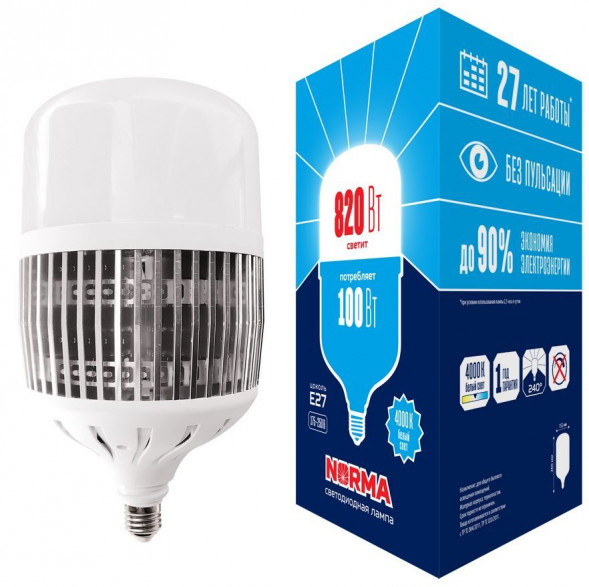 Мощные лампы M80 VOLPE (UL-00006797) LED-M80-100W/4000K/E27/FR/NR