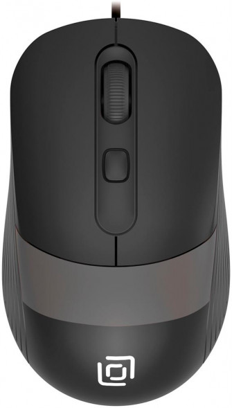 Мышь OKLICK Мышь 310M, оптическая, проводная, USB, черный и серый [1869096]