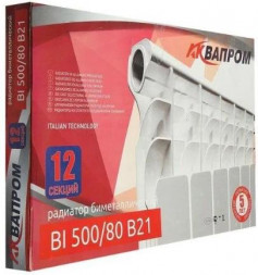 Радиатор АКВАПРОМ BI 500/80 B20 12 секций