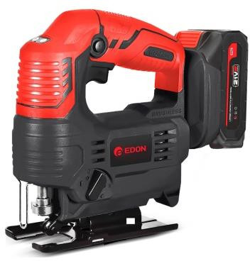EDON AJS-21A Лобзик аккумуляторный бесщеточный (21В; Li-Ion; 2.0Ач; 0-2900об/мин; 18мм; 65/4/2мм)