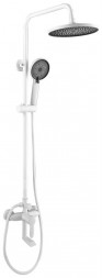 Душевая система GOTA ROCIO G690273-GOTA Душевая система 3-х функц. со смесителем (в компл. шланг и душ.лейка) белая латунь