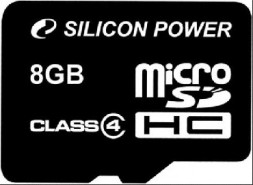 Карта памяти SILICON POWER MicroSDHC 8GB Class4