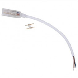 аксессуары для светильников ECOLA SCJN12ESB LED STRIP 220V CONNECTOR кабель питания 150мм с муфтой и разъемом IP68 для ленты 12X7