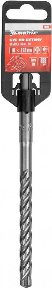 Бур MATRIX Бур по бетону, 10 x 160 мм, SDS PLUS c крестовой пластиной// MATRIX Бур по бетону, 10 x 160 мм, SDS PLUS c крестовой пластиной//