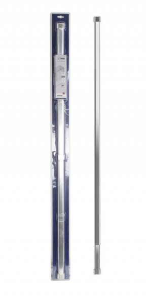Карниз в ванную GFMARK 100016 Карниз в ванную телескопический 1200х2200 мм, прямой хромированный из алюминия, овальная труба