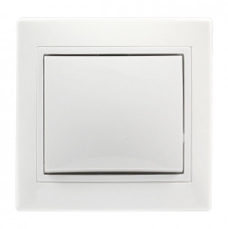 выключатель SMARTBUY (SBE-01w-10-SW1-0) Венера, 1-клавишный,белый