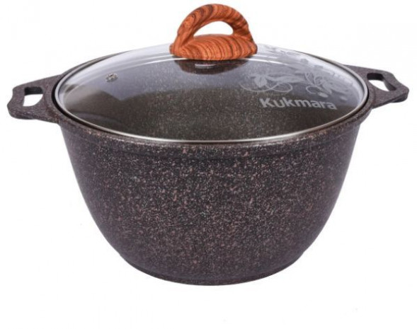 Кастрюля KUKMARA кго32а а/пр литая 3,0л стекл/кр Granit ultra original