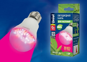 Лампа декоративная светодиодная UNIEL (09645) LED-A60-9W/SP/E27/CL ALM01WH