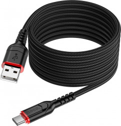 Кабель HOCO (6931474794116) X59a 2мUSB 3.0A Type-C черный - 2,0m