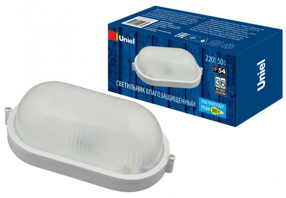 ЭЛЕКТРИКА UNIEL (UL-00006773) UWL-O01 100W/E27 IP54 WHITE Овал