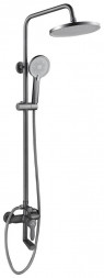 Душевая система GOTA ROCIO G690272-GOTA Душевая система 3-х функц. со смесителем (в компл. шланг и душ.лейка) графит латунь