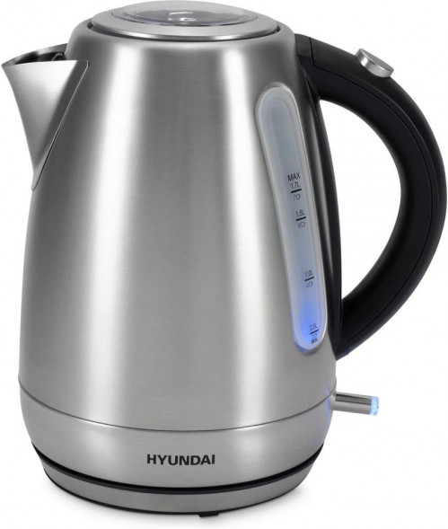 Чайник HYUNDAI HYK-S9409 1.7л. 2200Вт серебристый матовый/черный (нержавеющая сталь)