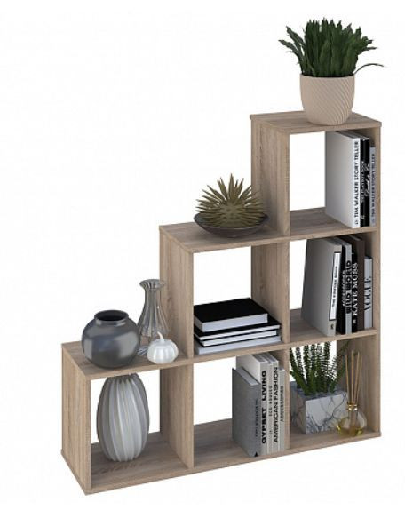 Стеллаж POLINI Стеллаж Polini Home Smart Каскадный 6 секций, дуб (1кор)