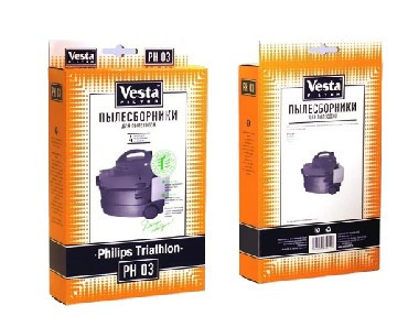 Пылесборники VESTA FILTER PH 03 бумажные (4 шт. + фильтр)