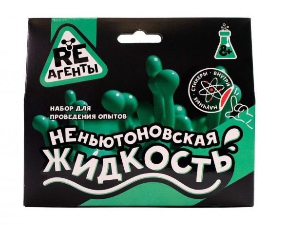 Игрушка RE-АГЕНТЫ EX015T Игрушка: Научно-познавательный набор &quot;Неньютоновская жидкость&quot;, зеленый