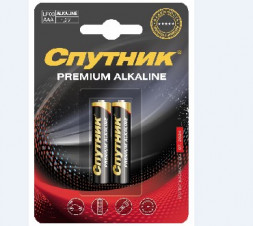 Элементы питания СПУТНИК LR03/2B PREMIUM ALKALINE