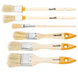 Кисть SPARTA Набор кистей, 6 шт, плоские 3/4, 1, 1/5"; круглые №1, №2, №4 841145