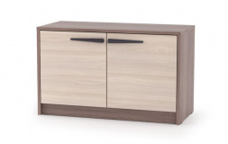 Тумба для обуви МЕБЕЛЬ-КОМПЛЕКС Оптима Тумба для обуви низкая Шимо темный/Шимо светлый