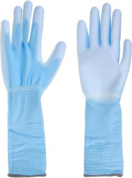 Перчатки INBLOOM Перчатки полиэстер с ПУ полуоблив, удлиненный манжет, р.9, 35см, 35г (180-006)