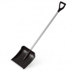 Лопата АЛЬТЕРНАТИВА М8814 д/снега Классика 375х375мм d32 (с наконечником) (с черенком) (уп.3)