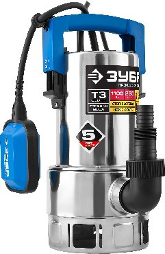 Насос ЗУБР НПГ-Т3-1100-С Насос погружной дренажный для грязной воды