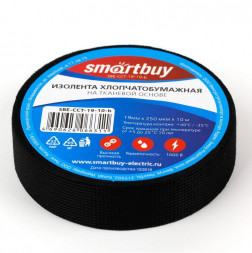 изолента SMARTBUY (SBE-CCT-19-10-b) 0,25х19 -10 м черный