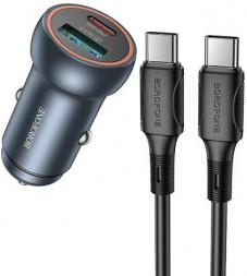 АЗУ BOROFONE (6941991118555) BZ32aa 1Type-C 3.0A PD30W , Metal grey