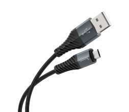 Дата-кабель microUSB HOCO (6931474710543) X38 USB (m)-microUSB (m) 1.0м - черный