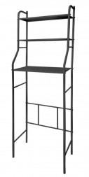 Стеллаж ИСТОК Стеллаж в ванную комнату узкий арт. СВУ02 цв.черный