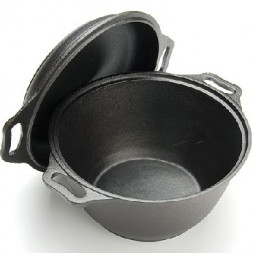 Посуда из чугуна MAYER&BOCH MB 26025 кастрюля 3,0 л с крышкой-сковородой