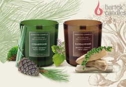 Свеча BARTEK ароматизированная в стакане - Древесина 150гр (WOOD)