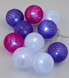 Гирлянда UNIEL (UL-00007341) ULD-S0200-010/STB/2AA WHITE IP20 TANGLES-1 Гирлянда светодиодная Клубки , на батарейках 2AA (не в/к), 2м. 10 светодиодов. Белый с