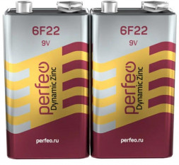 Батарейки PERFEO (PF 6F22/2SH) 6F22/2SH Dynamic Zinc