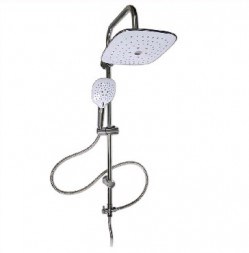 Стойка душевая OSKAR 3017 Стойка душевая тропический душ с Белыми квадратными лейками
