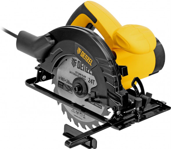 Пила циркулярная электрическая DENZEL Пила циркулярная CSD-165, 1400 Вт, 165 мм// DENZEL Пила циркулярная CSD-165, 1400 Вт, 165 мм//