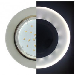 встраиваемый светильник ECOLA SL53RNECH GX53 H4 LD5310 GLASS хром/матовый